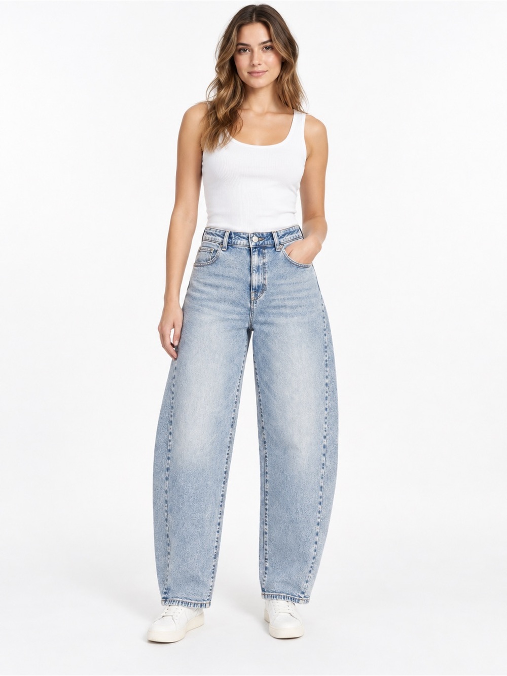 Hudson Jeans Light Blue High-Rise Barrel Jeans